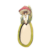 Wooden Mushroom Forest Mirror Retro Vintage Wall Decor