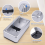 Shoe Cover Dispenser Silver with 200 Covers 4