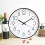 Farfi round wall clock white 10 inch noiseless quartz 4
