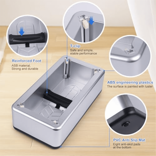 Shoe Cover Dispenser Silver with 200 Covers 2