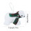 White plush bear Christmas tree pendant decoration 3