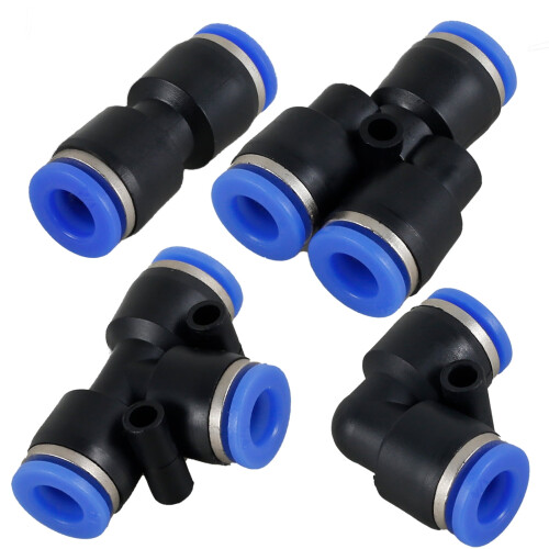 Plastic Push-to-Connect Fitting Set 1/4" OD 30 pcs