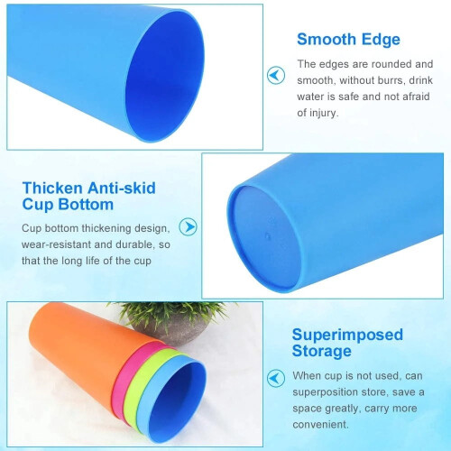 NOGIS kids plastic cups 5.6 oz 12 pack 1