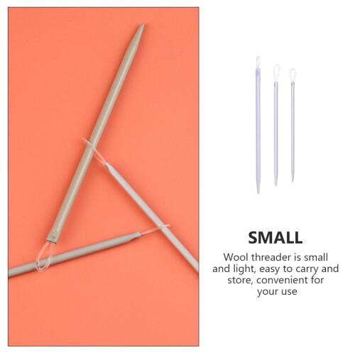 Wool Needles with Loop Rope Threader 3 pcs 1