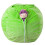 Kids stuffed animal storage bin with lid stripe fabric 4
