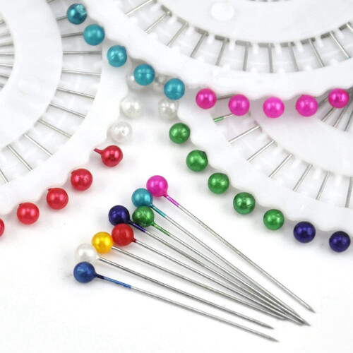 Color Straight Pins Pearlized Finish 480 Pcs 1