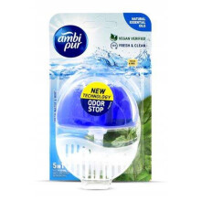 Ambi Pur - Bloc WC steun + navulling 55 ml 5 in 1 Frisse geur en Munt