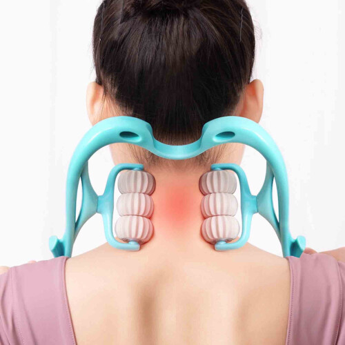 WSBDENLK neck massager with 6 rollers for deep tissue