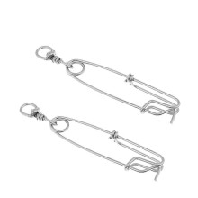 2 Pieces Stainless Steel Long Line Clips Fishing Connector Fishing Tackle Ocean