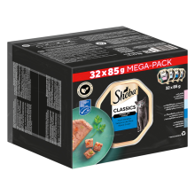 SHEBA Classics Ocean Selection Pate White Fish, Cod, Salmon, Tuna - wet cat food - 32 x 85g