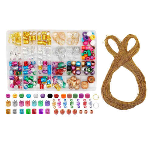 Dreadlocks Beads and Hair Braid Rings Set 238 pcs 1