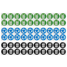 60Pcs/Set Circular Garbage Collection Identification Recycle Decal Dustbin Sticker