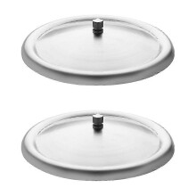 2Pcs Leak-proof Water Cup Lids Dust-proof Mug Covers Round Cup Covers Bowl Lids7.50X7.50X1.50CMSilver SZRH A-S