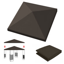 WSYW gazebo canopy top 10'x10' dark coffee with air vent