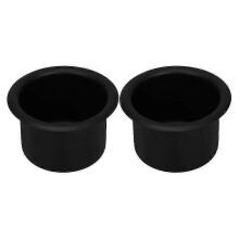 2pcs Stainless Steel Cup Drink Holder For Poker Table Work Desk And Boats Rv Cars Trucks BlackBlack SZRH A-S