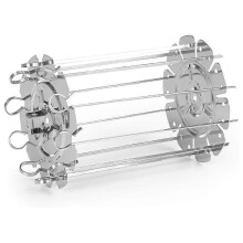 BBQ Steel Metal Roaster Rotisserie Skewers Needle Cage Oven Kebab Maker Grill Tools