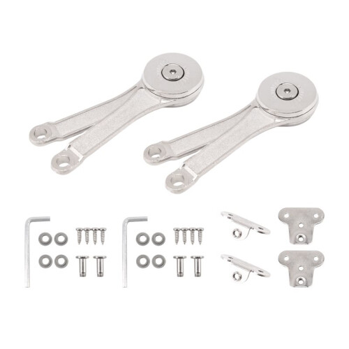 Heavy Duty Hinge Lid Support Hinge Hinge Soft Close Chest Hinge Support for Cabinet Kitchen Wardrobe 2 PCS