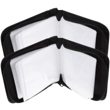 CD DVD case zipper wallet bag 40 capacity 2 pcs