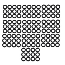 Black 9MM X 2.0mm Rubber Seals Oil Seal O Rings 120 PCS