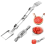 Klappbare Wassermelonenschneider-Gabel aus Edelstahl, 2er-Pack 2
