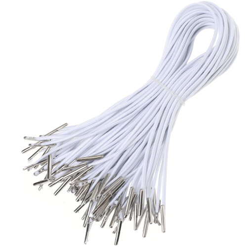 Weis elastic barbed cords white 50 pcs