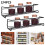 Stainless Steel Wall-Mounted Spice Rack with Adhesive and 4