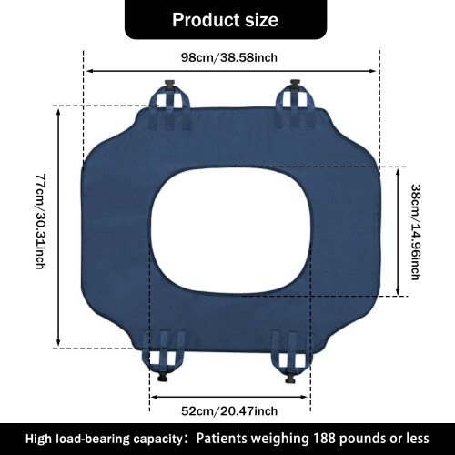 Reusable positioning bed pad with 4 handles and hollow-out 2