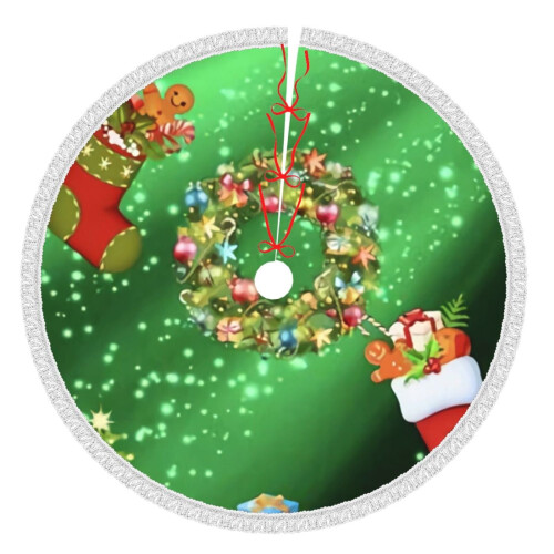 Christmas Tree Skirt 48 Inch Rustic Holiday Decor