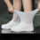 Anti-slip latex shoe covers reusable white 8