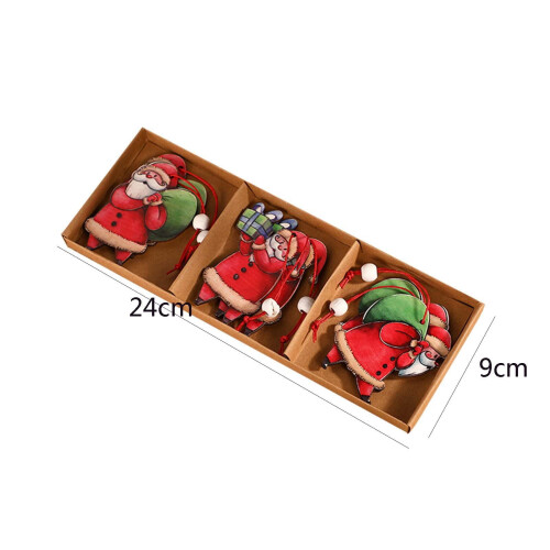 Christmas tree ornaments black hanging charms 6 pcs 2