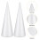 Amosfun white craft cones foam 2 pcs 4