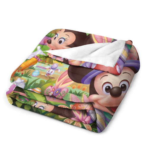 Λούτρινο ριχτάρι από φανέλα Mickey 100 x 100 εκ. 2