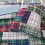 Ensemble de courtepointe réversible en coton vert rouge marine blanc Queen 4