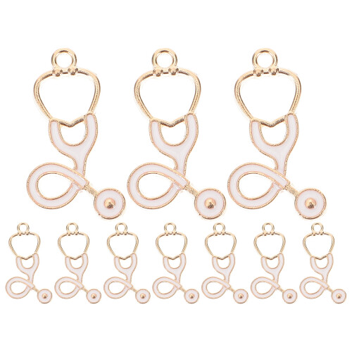 Nurse charm stethoscope pendant 10 pcs