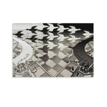 Affiche abstraite en noir et blanc de MC Escher (21), 20 x 30 cm, décoration intérieure, art mural, esthétique de chambre