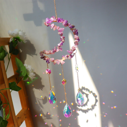 Gravel Moon Crystal Pendant Horizontal Courtyard 1