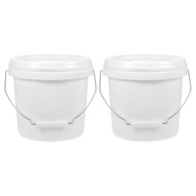 WeiWei white plastic pails with lids 1 gallon