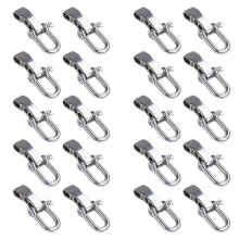 20 Pièces Boucle de Manille de Bracelet Paracorde, Fermoir de Manille D'Ancre D'Arc Clip de Manille Réglable pour Bracelet de Survie Argent
