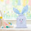 Easter bunny drawstring bag burlap 12x16 inches 5