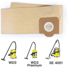 5pcs Upright Vacuum Cleaner Bag for Karcher WD3, WD 3 Premium, WD3200, WD3500P, A2204, A2204, A2534, SE4001, KAR69591300 SZRH A-S