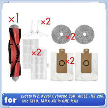 9 Pcs for W2, S60, AICLE INS-200, Inic IX10, MAX Robot Vacuum Cleaner Cleaning KitAs Shown SZRH A-S