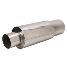 Stainless Steel Exhaust Muffler Resonator 2.5in Inlet 3.5in Outlet Tail Pipe Universal for Car SZRH A-S