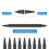Fabric Marker Pen Double Tip Waterproof 6 Pcs 6