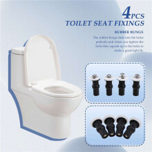 4 Pack Toilet Screws Toilet Hinges Bolt Expanding Rubber Top Nuts Screw Fixings Fix WC Blind Hole Fittings