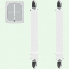 Sofa Slipcover Straps Clips Adjustable 2 Pieces White