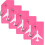 Silicone Luggage Tags Pink 5 Pack 1