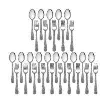 30 Pieces Kids Silverware Set Stainless Steel toddler Utensils Flatware Set toddler Silverware Spoo YVL