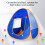 WINDLAND Portable Kids Play Tent Foldable Pop-Up Indoor 6