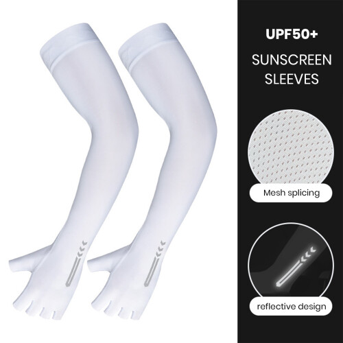Sun Arm Sleeves Breathable Five-Finger Compression 2 Pcs 2