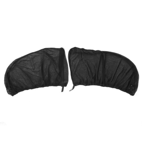 2Pcs Car Window Sun Shade UV Protection Mosquito Mesh Screen for Side Front Window 1